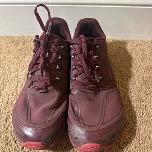 Altra Superior 4.5 Trail Running Shoe Women Size 7.5 Maroon Rasberry Gaiter Trap